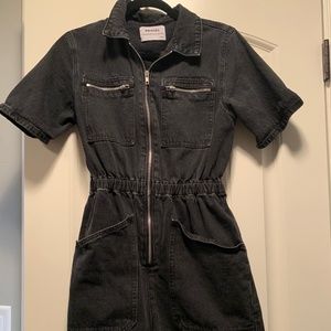 Black Denim Romper
